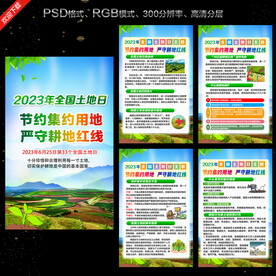 全国土地日展板