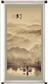 水墨山