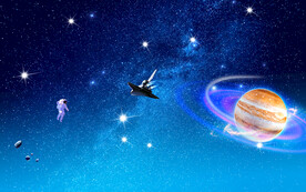 蓝色星空背景