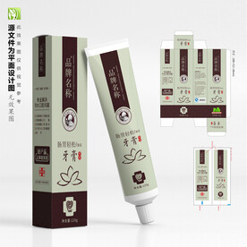 薄荷香型牙膏牙膏管包装