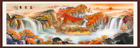 聚宝盆山水画