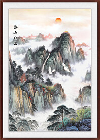 泰山日出旭日东升