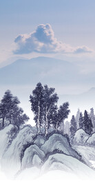 新款 山水清晰玄关 Tif分层