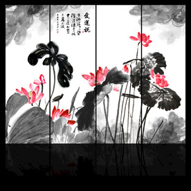 国画荷花