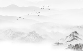 新中式简约山水画