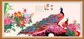 孔雀牡丹图