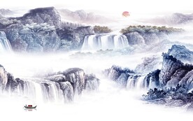 简约 山水新背景墙 TIf分层