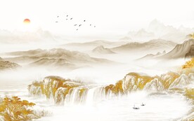 人气 山水新背景墙 TIf分层