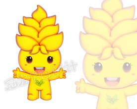 卡通小麦精灵立体高级版