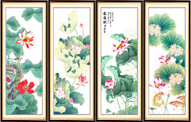 国画荷花