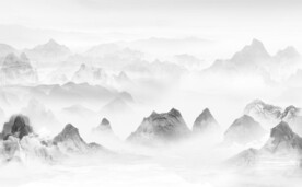 简约山水背景墙
