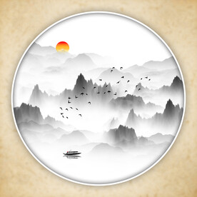 玄关水墨画