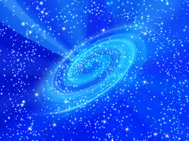 蓝色唯美漩涡星空装饰画