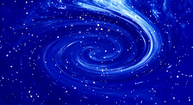 蓝色宇宙旋涡星空装饰画
