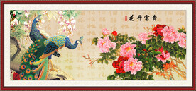 孔雀牡丹图
