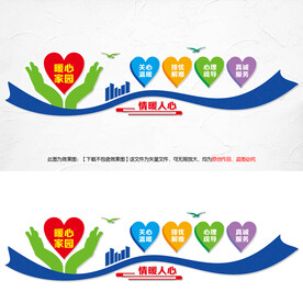 暖心家园文化墙