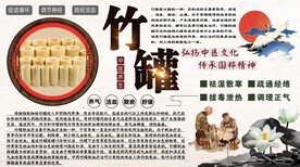 竹罐养生背景墙