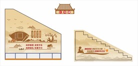 图书馆楼梯文化墙