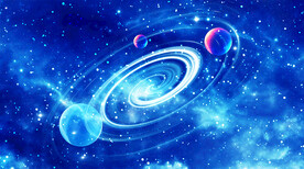 蓝色星空星球