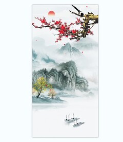 梅花山水画