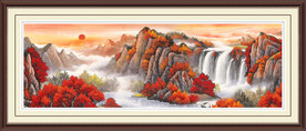 国画水墨山水画 新中式山水画