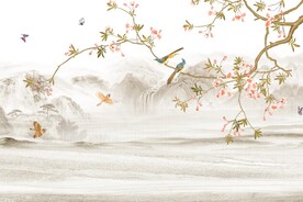 花鸟背景墙