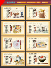 食堂展板 粮食展板