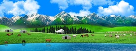 草原风景装饰画