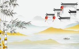 爆款 最新款山水画 tif分层
