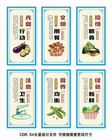 节约粮食展板