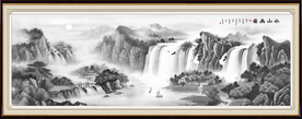 国画中堂画 客厅山水画