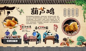 葫芦鸡背景墙