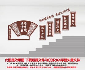 清廉医院楼梯文化墙