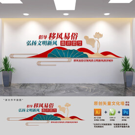 倡导移风易俗文化墙
