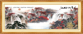 国画鸿运当头山水画