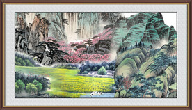 山水中堂画 