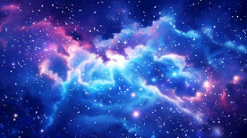 唯美抽象星空装饰画