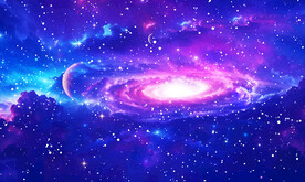 美丽唯美梦幻星空星球