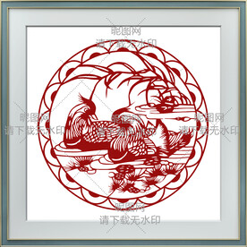鸳鸯剪纸