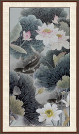 国画荷花 