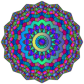 几何数码印花图案