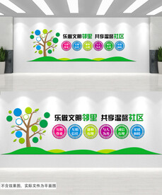 文明社区文化墙