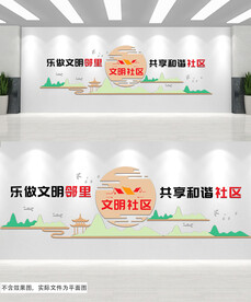 文明社区文化墙