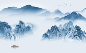 大气 高端客厅山水 Tif分层