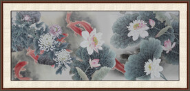 国画荷花 