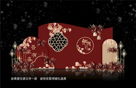 红色婚礼迎宾