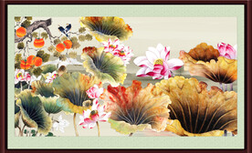 国画荷花