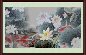 国画荷花 