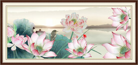 国画荷花 