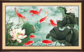 国画荷花 